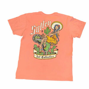 Men's Sullen Art Collective Orange Cactus Graphic Short Sleeve Tee L